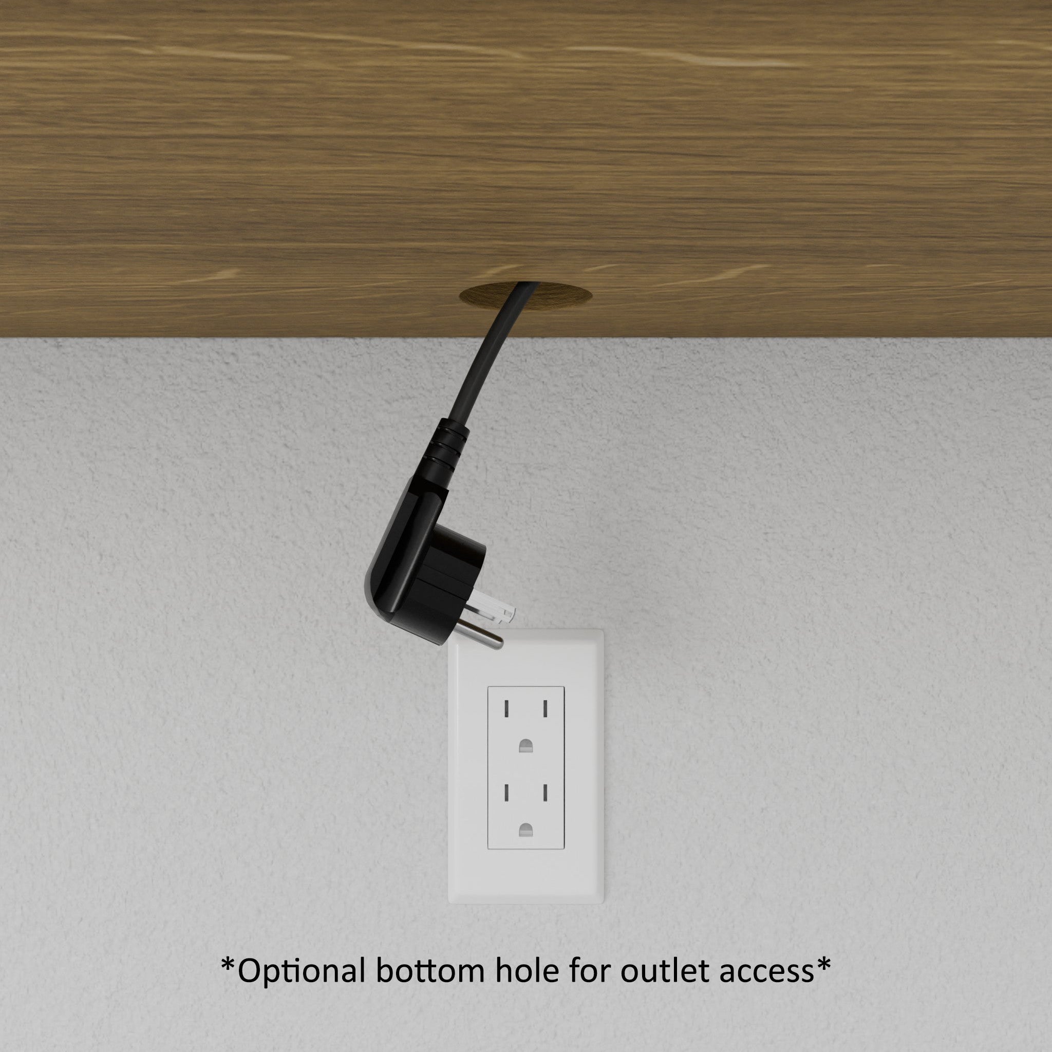 The Krovel Hardwood Media Console features an optional circular back hole for thru-wall wiring—ideal for media room furniture solutions.