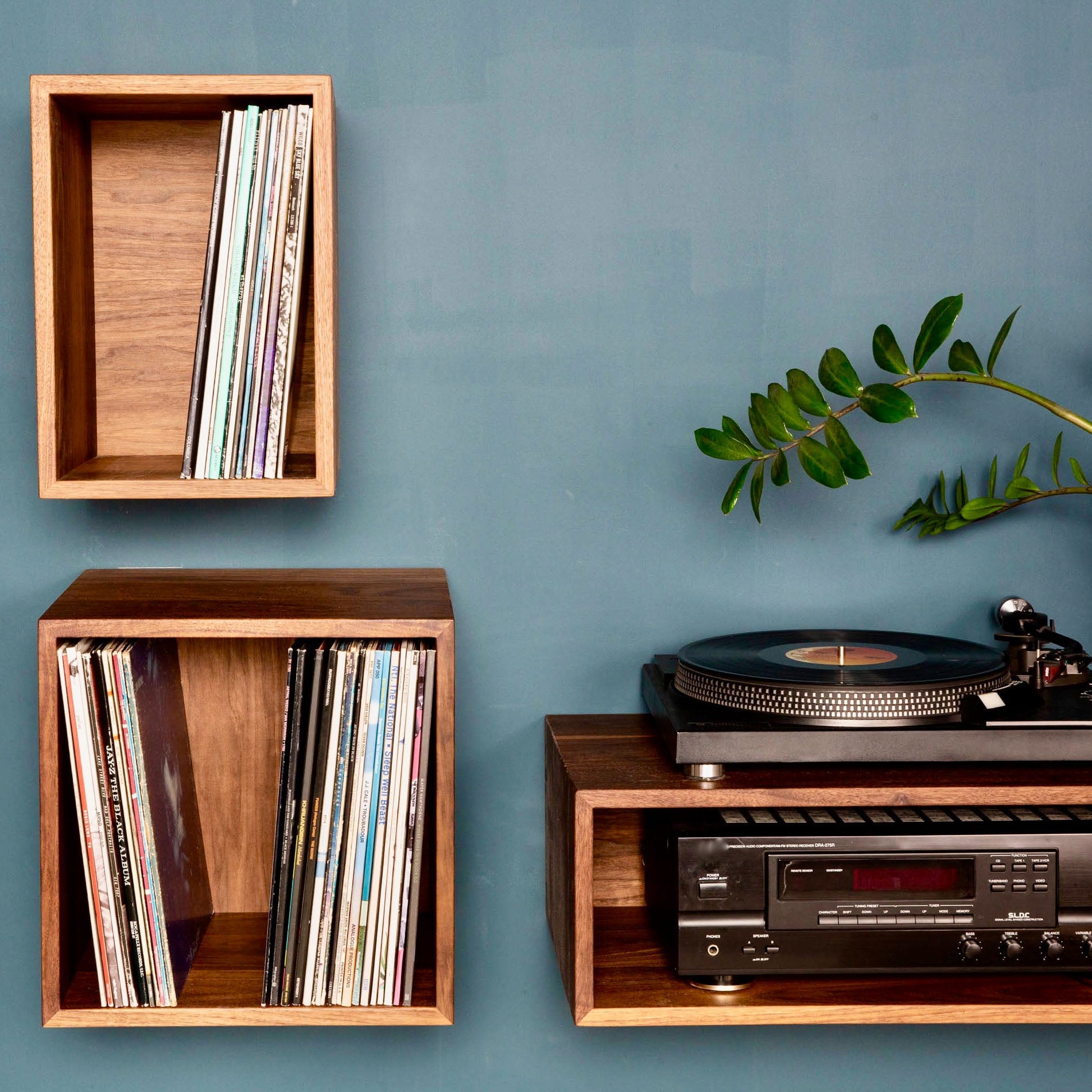 Record Storage Shelves in Walnut – Krovel Furniture Co.