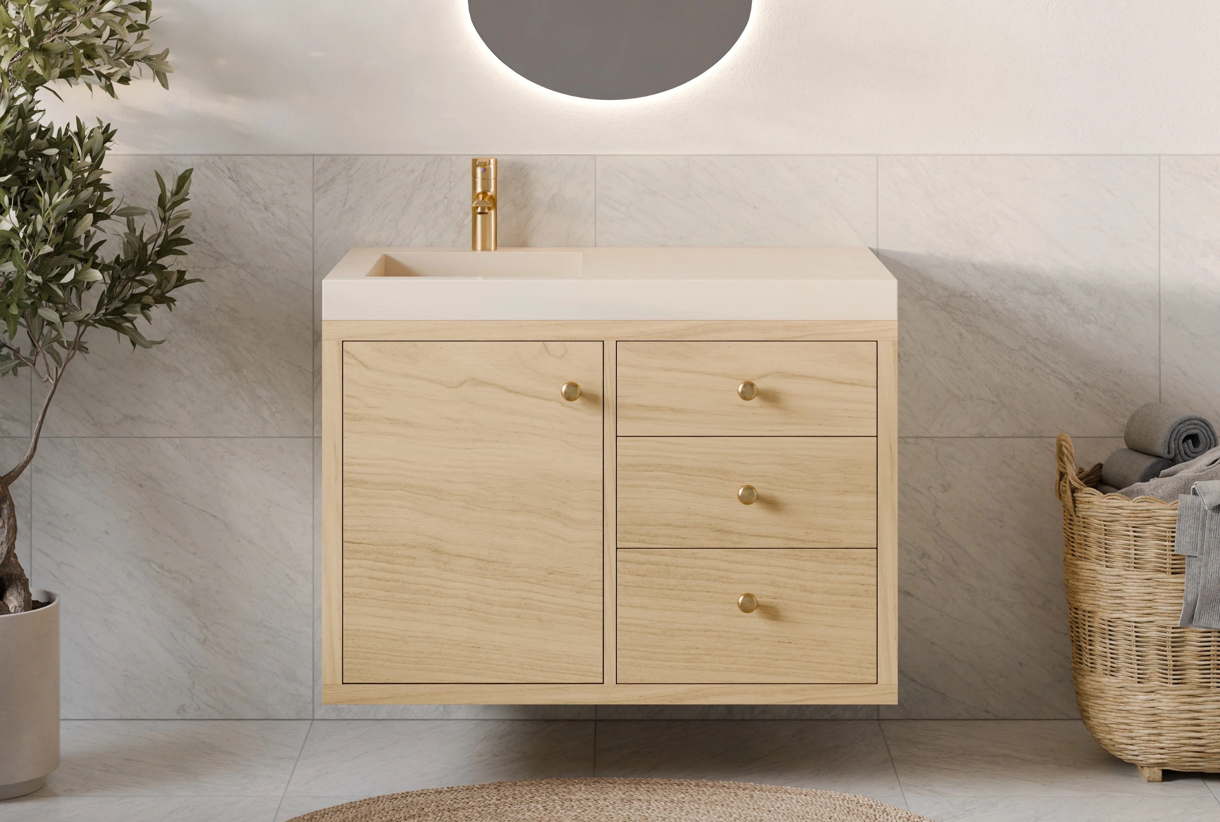 Handcrafted Hardwood Bathroom Vanities Made in USA | Krovel Furniture ...
