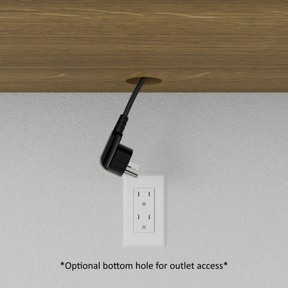 The Krovel Hardwood Media Console features an optional circular back hole for thru-wall wiring—ideal for media room furniture solutions.