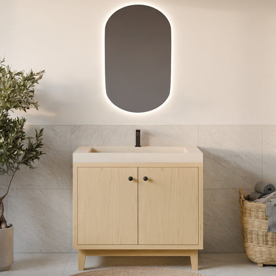 Double Door Vanity in Maple