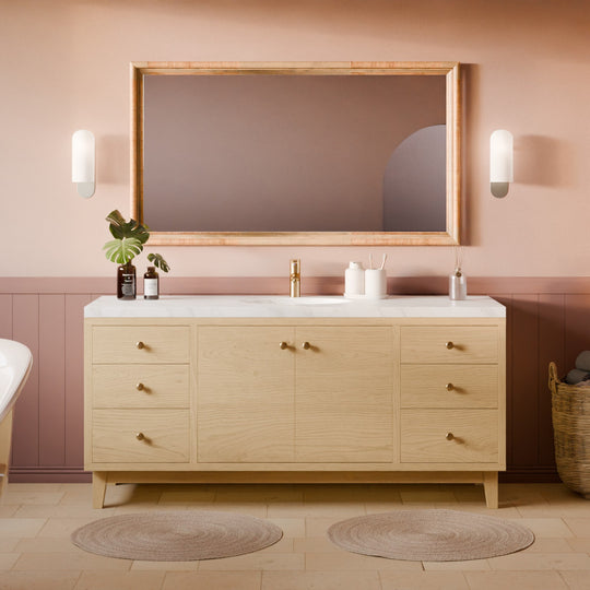 Maine Made Double Door, Six Drawer Vanity