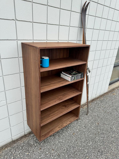 Walnut Veneer Floating Bookshelf
