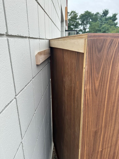 Walnut Veneer Floating Bookshelf