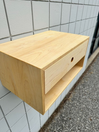 Pair of Maple Double Tall Nightstands