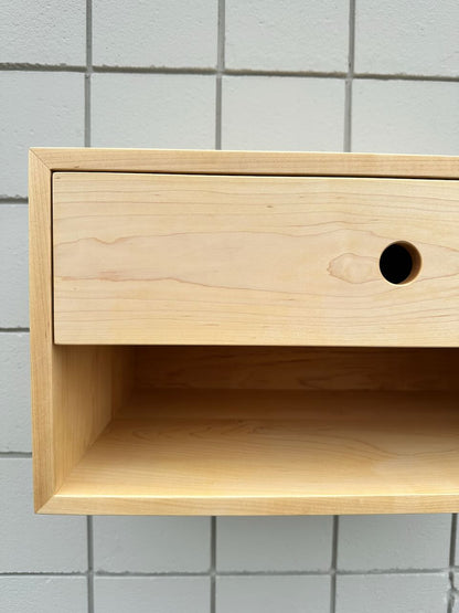 Pair of Maple Double Tall Nightstands