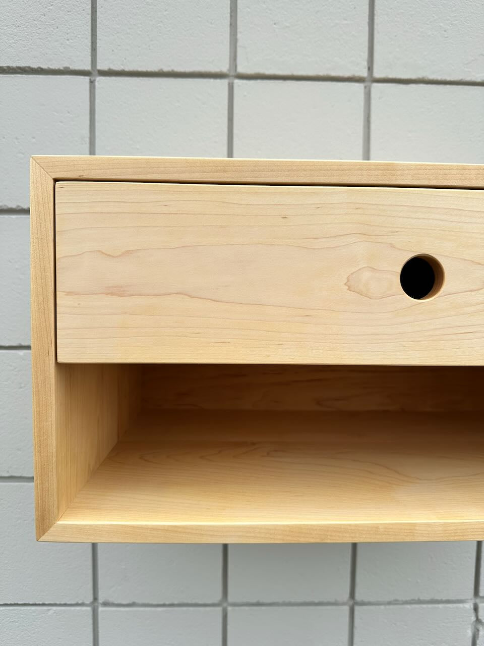 Pair of Maple Double Tall Nightstands