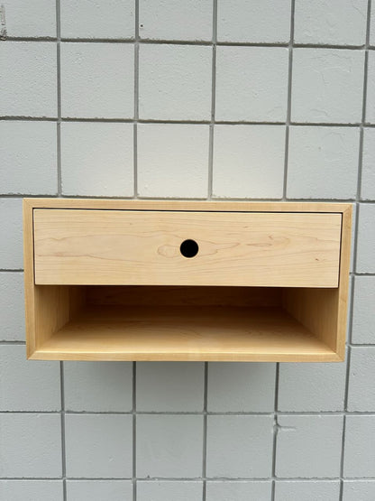 Pair of Maple Double Tall Nightstands