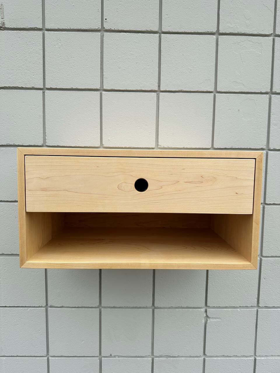 Pair of Maple Double Tall Nightstands