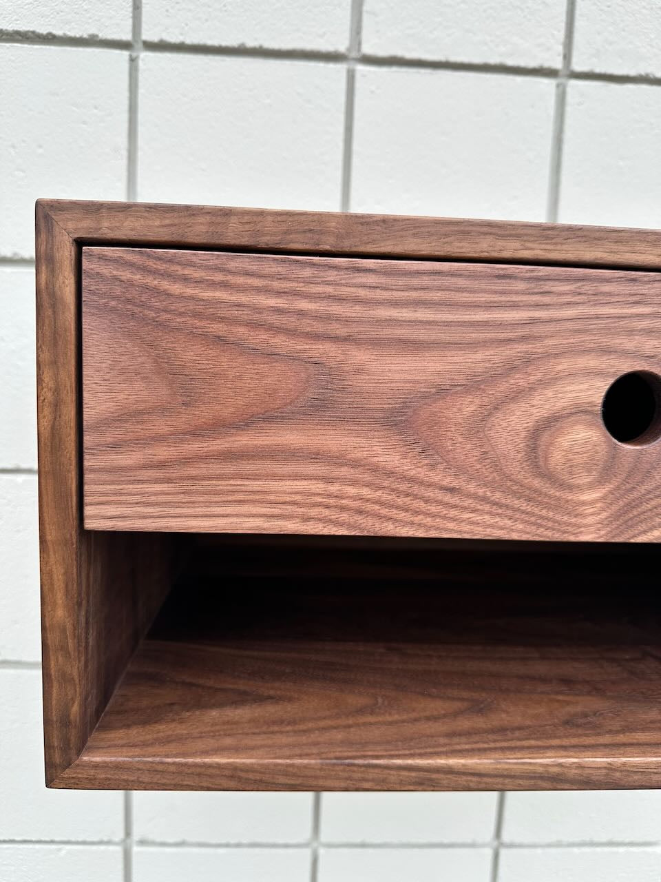 Walnut Floating Nightstand