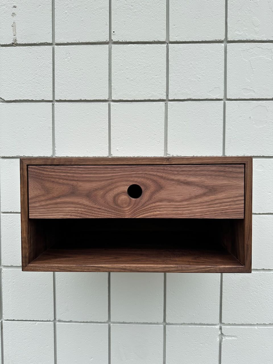 Walnut Floating Nightstand