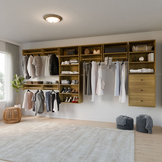 Closet Drawers in White Oak