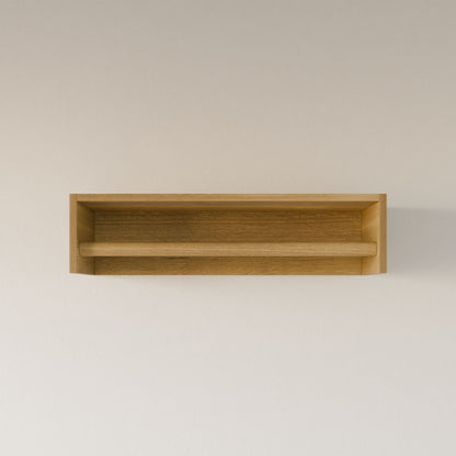 The Krovel Furniture Co. Maine Made Closet Hanger is a rectangular plywood shelf with a front rail and natural finish, handmade in Portland, Maine. Shown empty on a plain light wall.