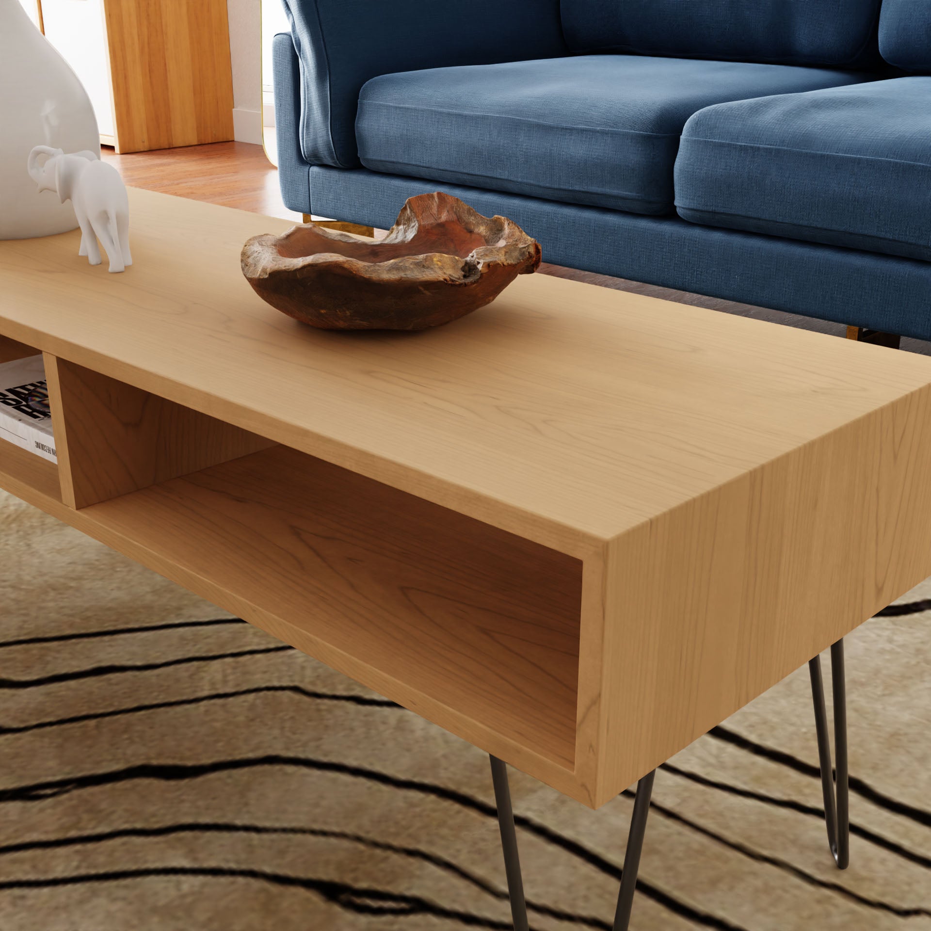 Maple coffee table with storage discount