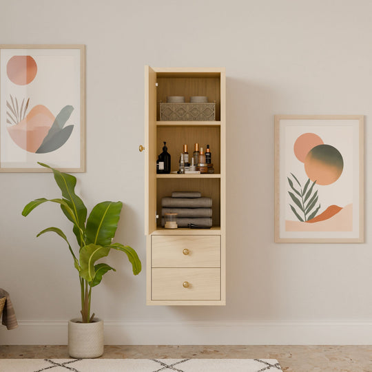 Maine Made Double Drawer Linen Cabinet