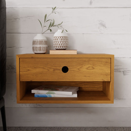 Double Floating Nightstand In Cherry