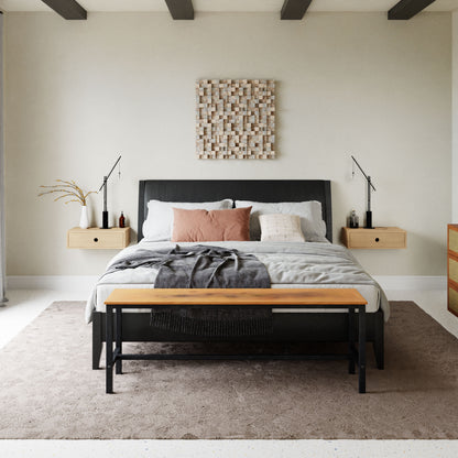 Floating Nightstand in Maple - Krovel Handmade in Maine
