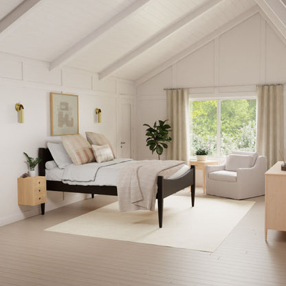Floating Nightstand in Maple - Krovel Handmade in Maine 