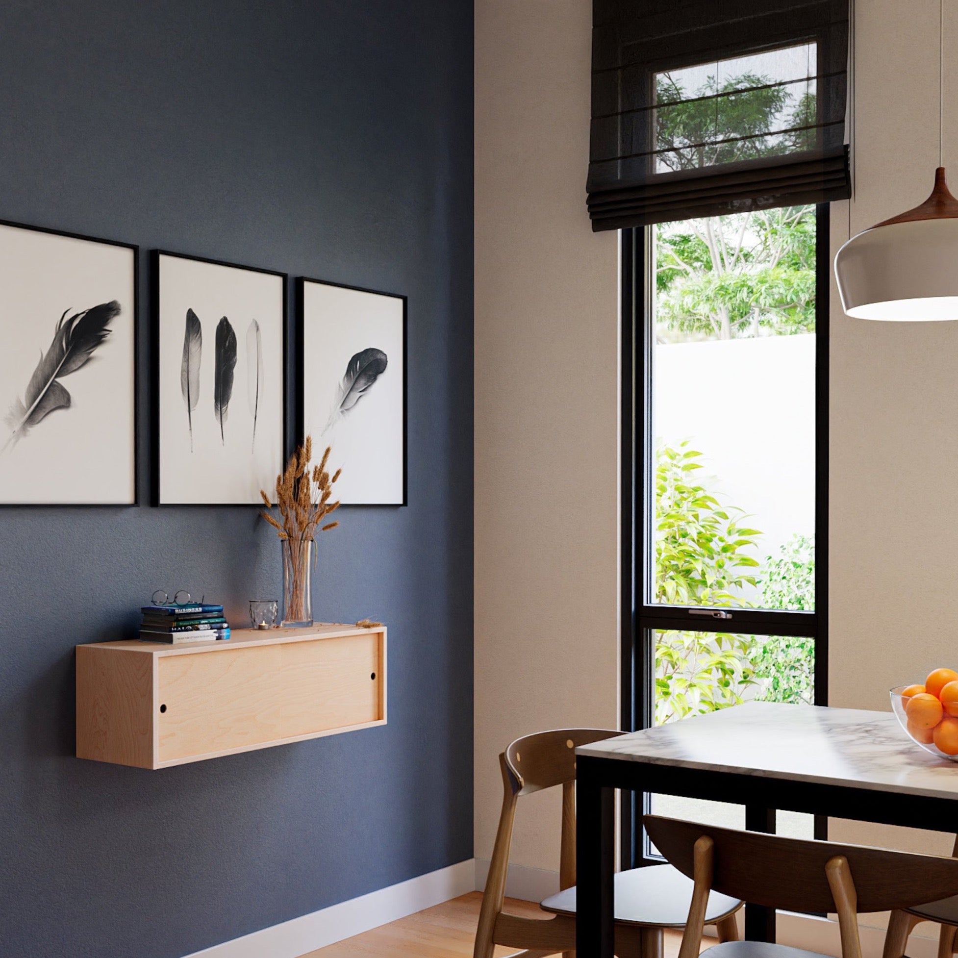 Floating Storage Cabinet in Maple - Krøvel Furniture Co. Handmade in Maine