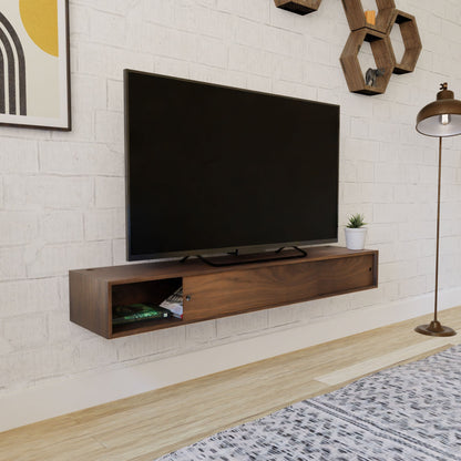 Media Console Table in Walnut - Krovel Handmade in Maine