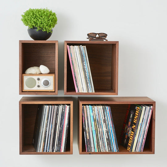 Hardwood Record Storage Shelf