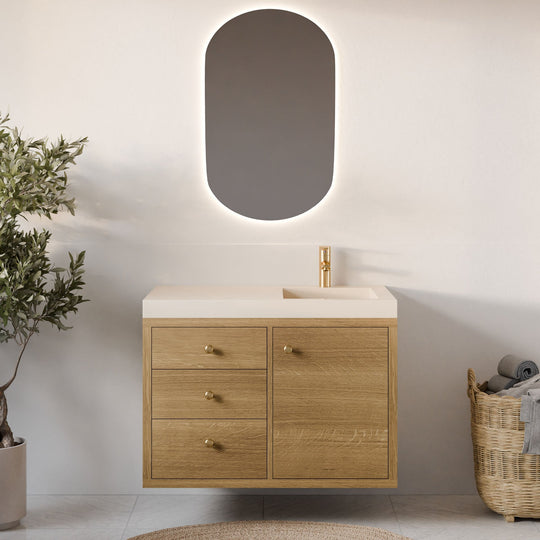 Maine Made Single Door, Triple Drawer Vanity