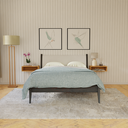 Cherry Floating Nightstand - Krøvel Furniture Co. Handmade in Maine